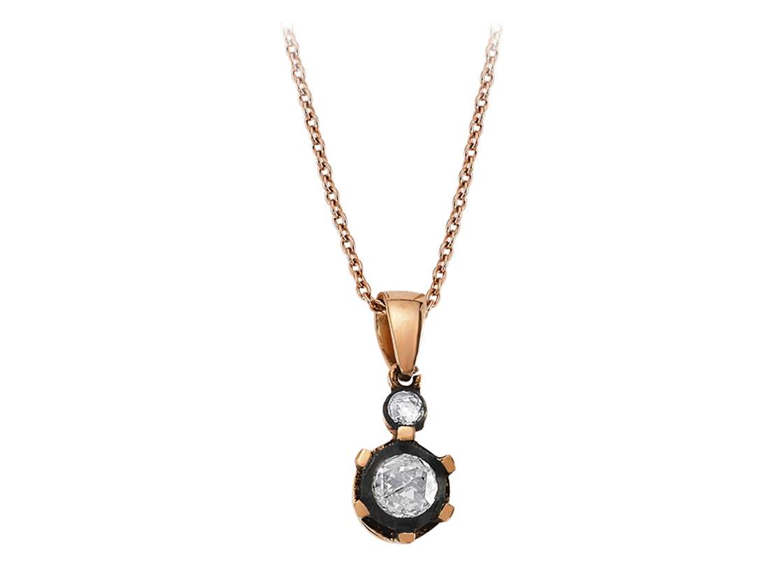 0.28-carat diamond solitaire necklace