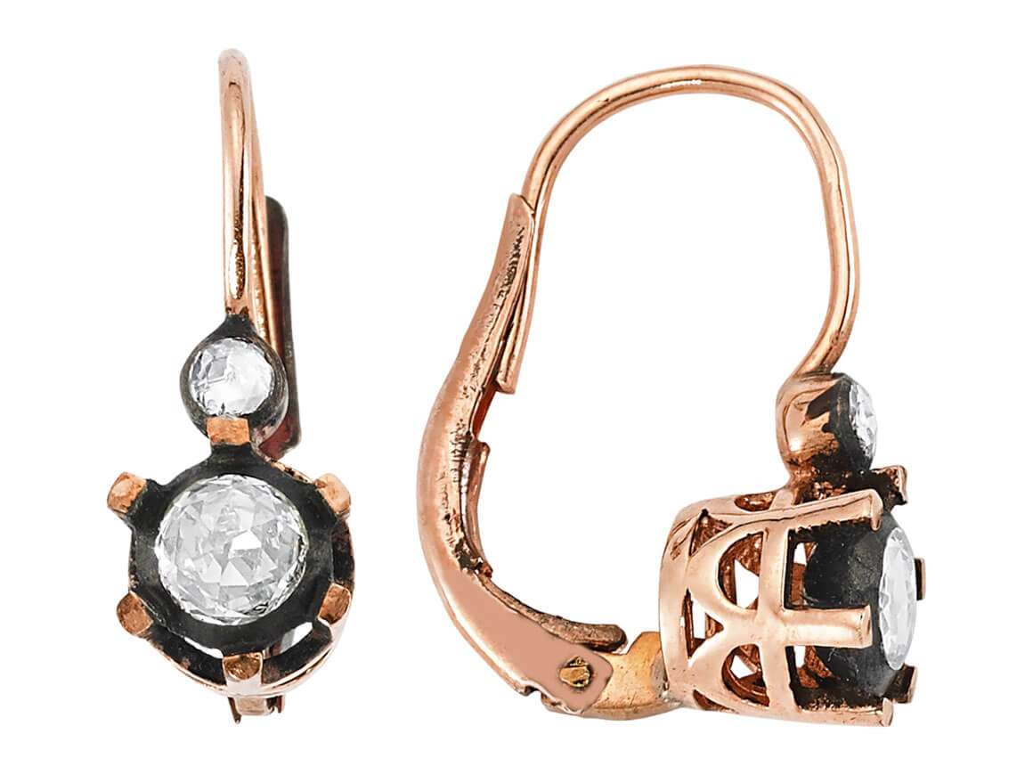 0.55 carat diamond solitaire earrings
