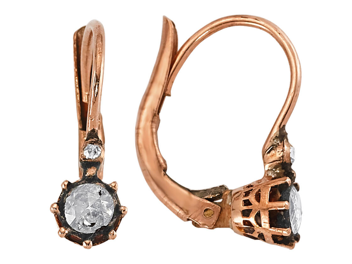 0.24 carat diamond solitaire earrings