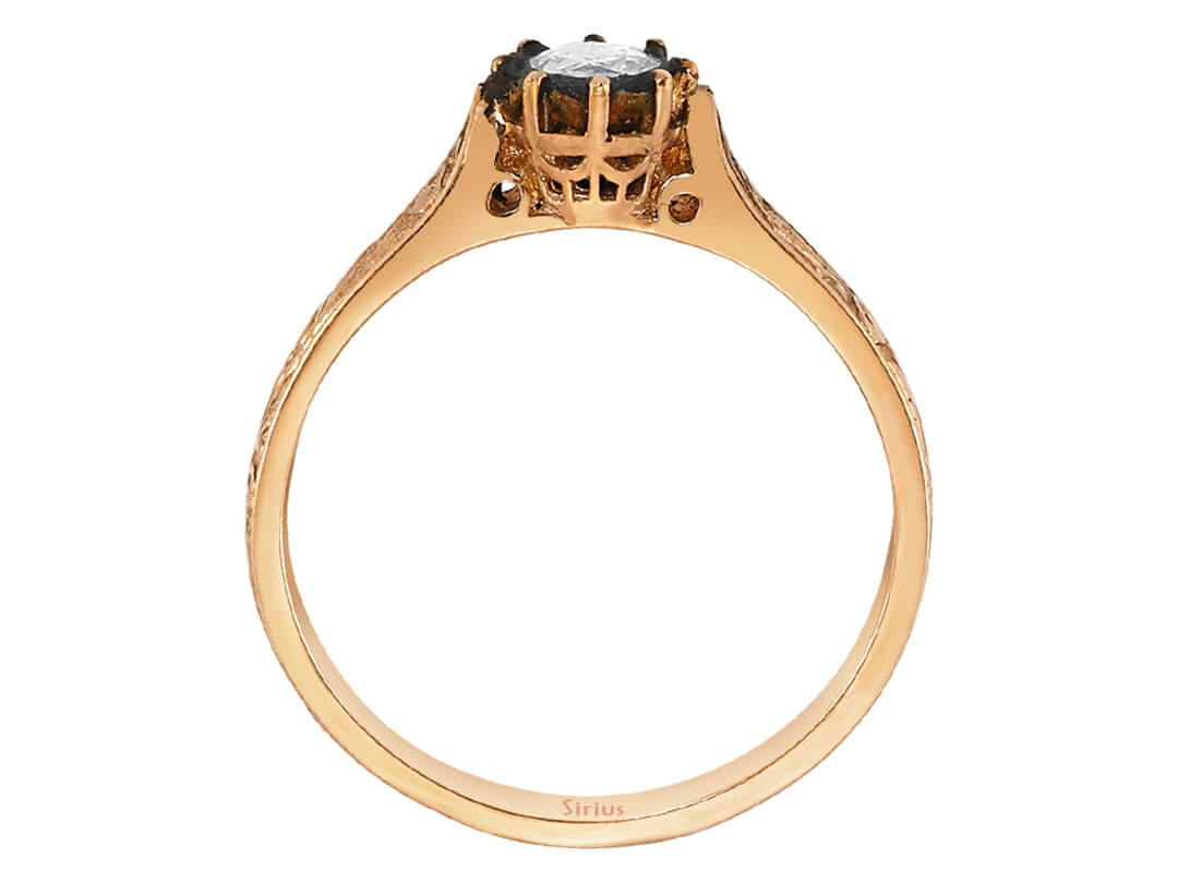 0,13-Karat-Diamantring - handgefertigter Diamantschmuck aus Feingold | Sirius Diamant