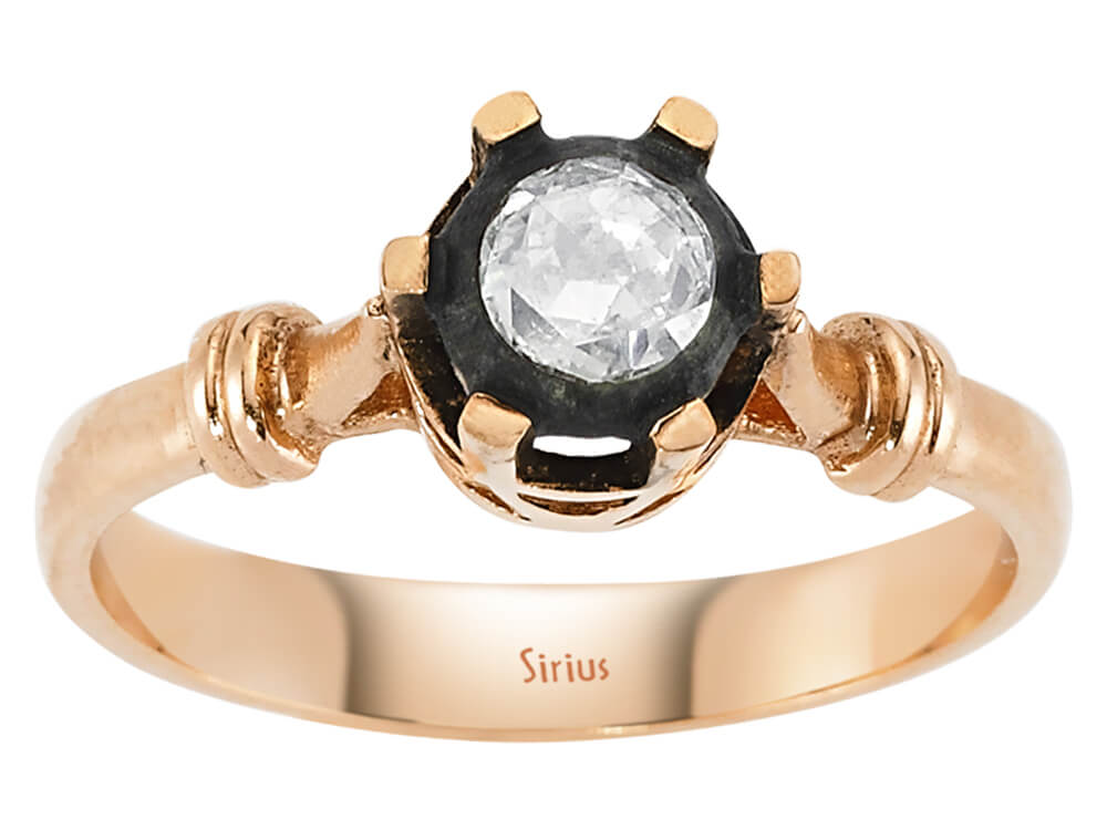 0,23-Karat-Diamantring - handgefertigter Diamantschmuck aus Feingold | Sirius Diamant