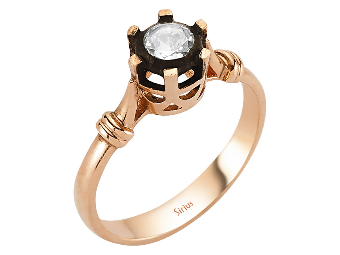 0,23-Karat-Diamantring - handgefertigter Diamantschmuck aus Feingold | Sirius Diamant
