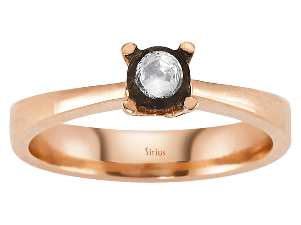0,10 Karat Diamantring – handgefertigter Diamantschmuck aus Feingold | Sirius Diamant