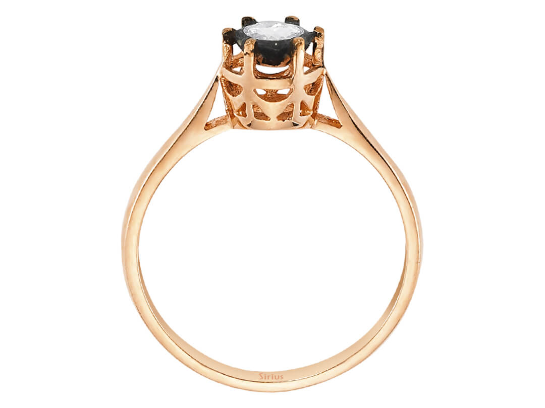 0,18 Karat Diamant-Ring - handgefertigter Diamantschmuck aus Feingold | Sirius Diamant