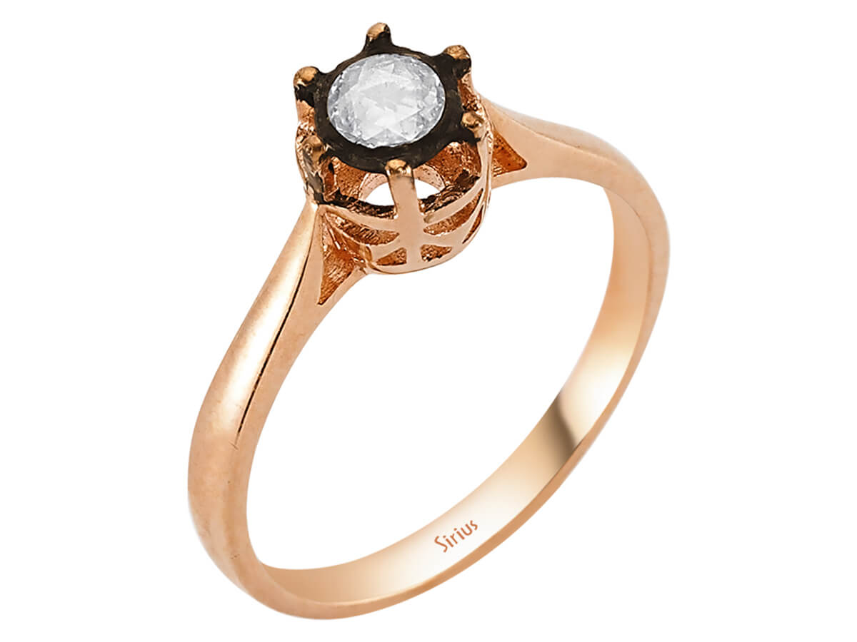 0,18 Karat Diamant-Ring - handgefertigter Diamantschmuck aus Feingold | Sirius Diamant