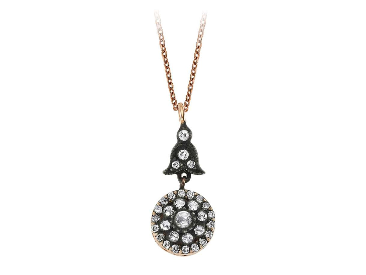Halskette mit Diamanten und Diamanten - handgefertigter Diamantschmuck aus Feingold | Sirius Diamant