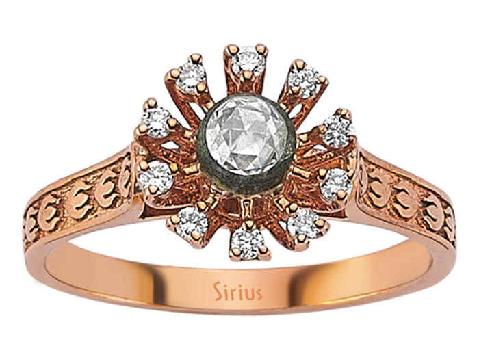 Diamant- und Diamantring - handgefertigter Diamantschmuck aus Feingold | Sirius Diamant