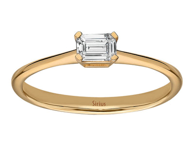 0.30 Carat Emerald Cut Diamond Solitaire Ring