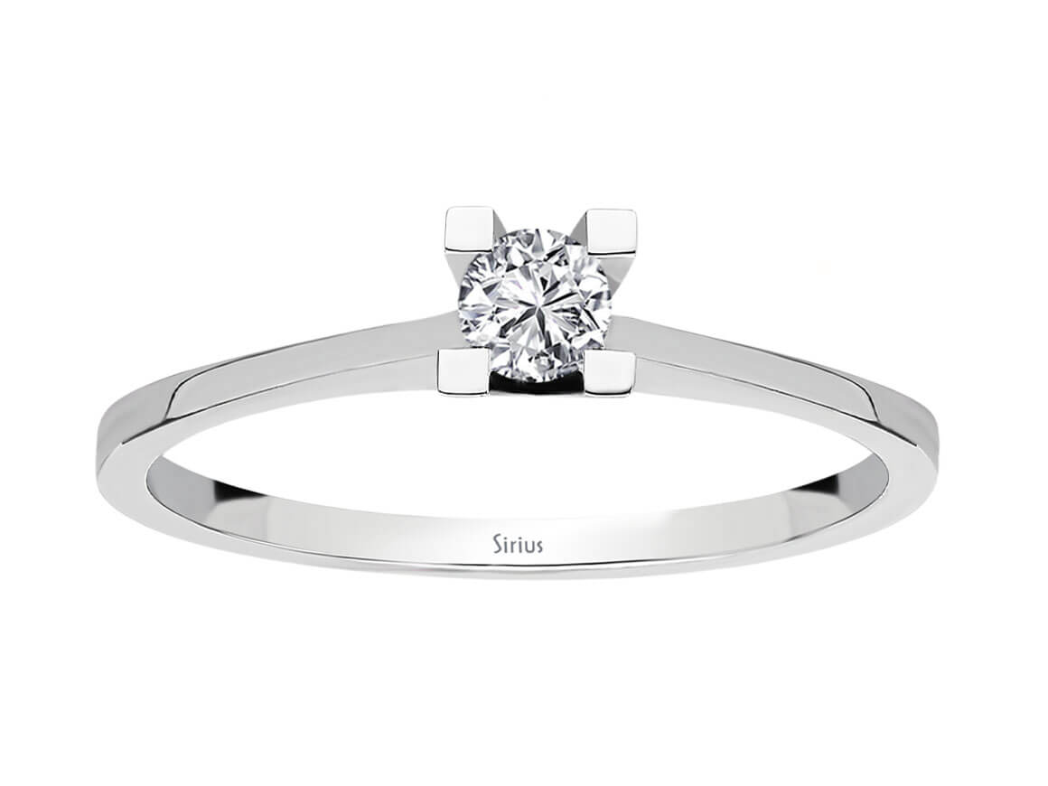 0,15 Karat Diamant Solitär Ring - handgefertigter Diamantschmuck aus Feingold | Sirius Diamant