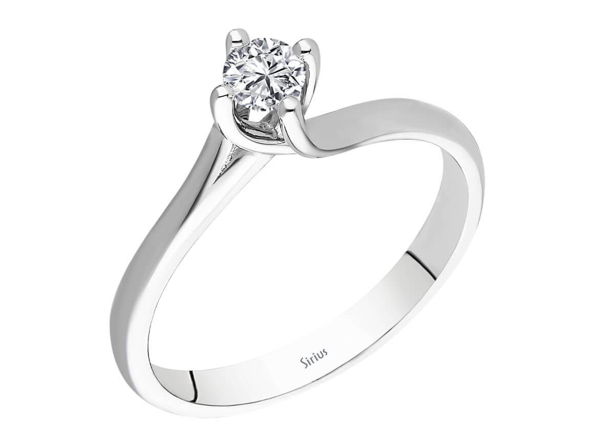 0,17 Karat Diamant Solitaire Ring - handgefertigter Diamantschmuck aus Feingold | Sirius Diamant