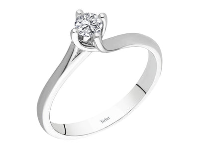 Bague solitaire en diamant de 0,17 carat