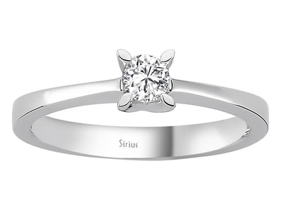F Color 0.20 Carat Diamond Solitaire Ring
