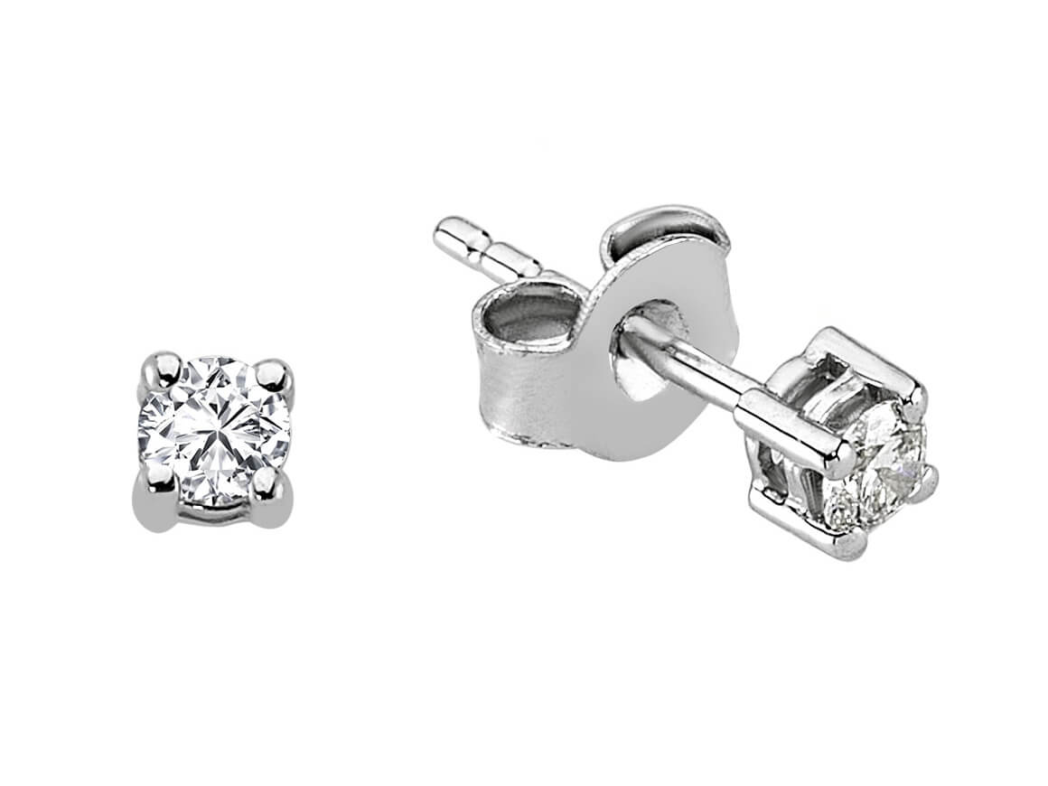 0,22 Carat Solitär Ohrringe - handgefertigter Diamantschmuck aus Feingold | Sirius Diamant