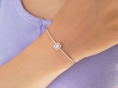0.24 carat baguette diamond bracelet