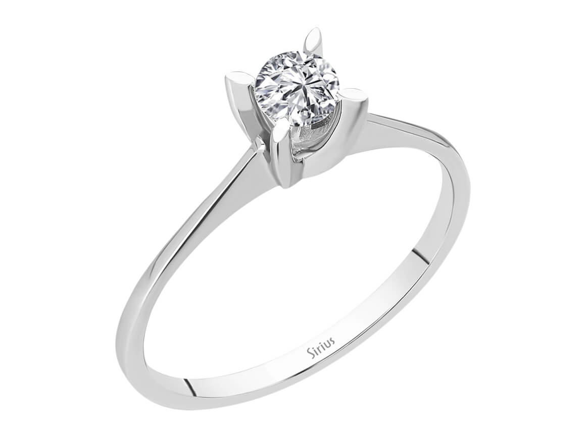 0,24 Karat Diamant Solitaire Ring - handgefertigter Diamantschmuck aus Feingold | Sirius Diamant
