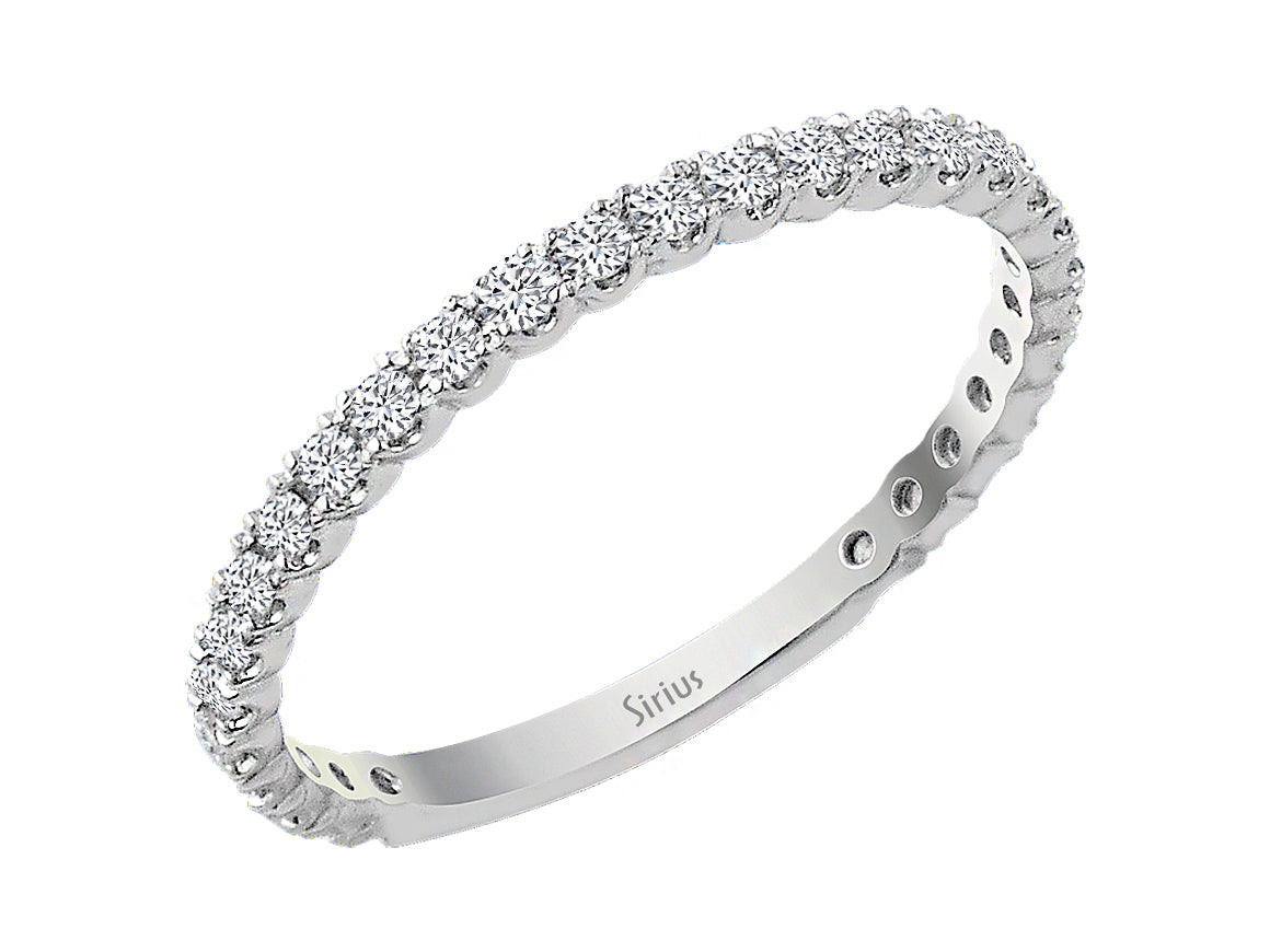 0,26 Karat Diamant rundum Allianz - handgefertigter Diamantschmuck aus Feingold | Sirius Diamant