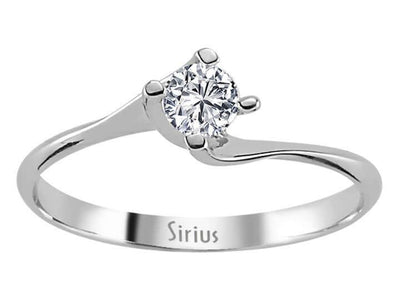 0.26 carat diamond solitaire ring in 14K white gold