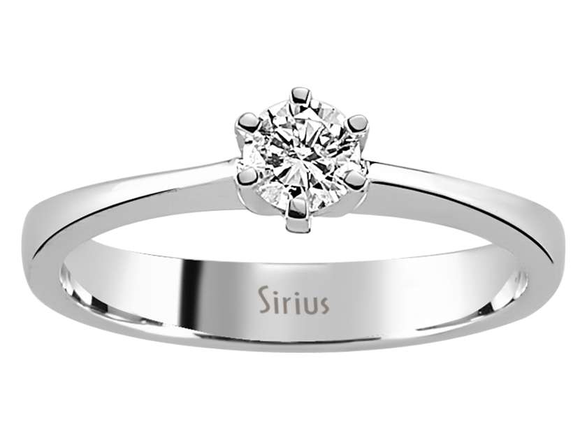 0,27 Karat Diamant Solitär Ring - handgefertigter Diamantschmuck aus Feingold | Sirius Diamant