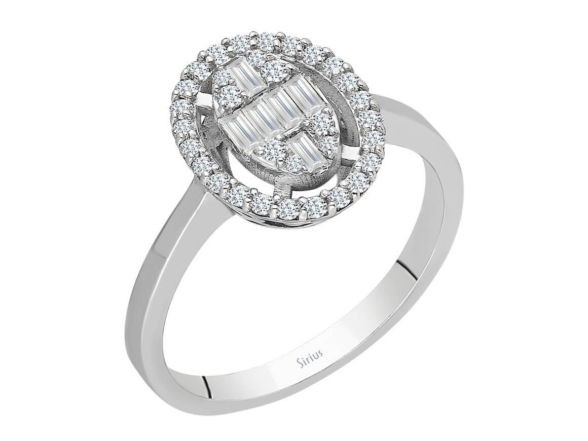 0,47 Carat Baguette Diamant Ring - handgefertigter Diamantschmuck aus Feingold | Sirius Diamant