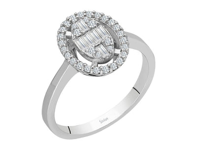 0.47 Carat Baguette Diamond Ring