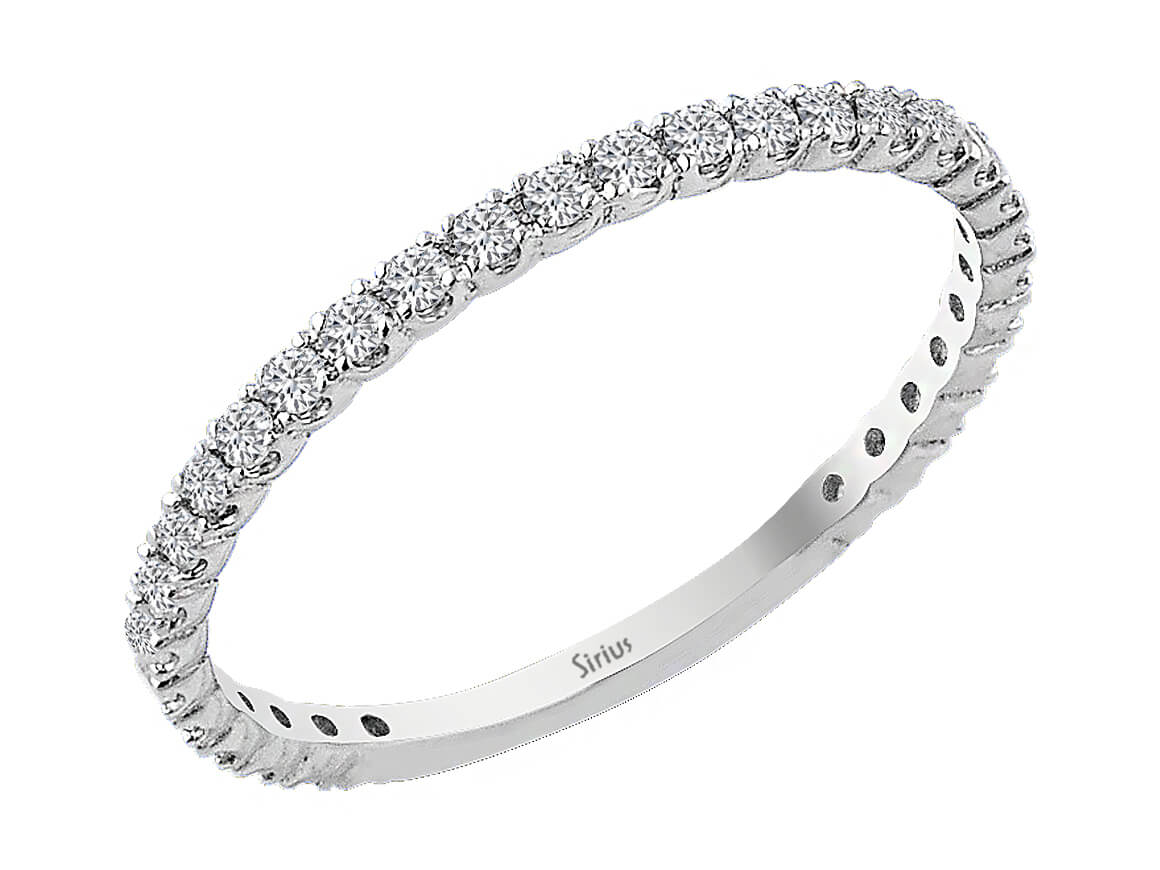 0,37 Karat Diamant rundum Allianz - handgefertigter Diamantschmuck aus Feingold | Sirius Diamant