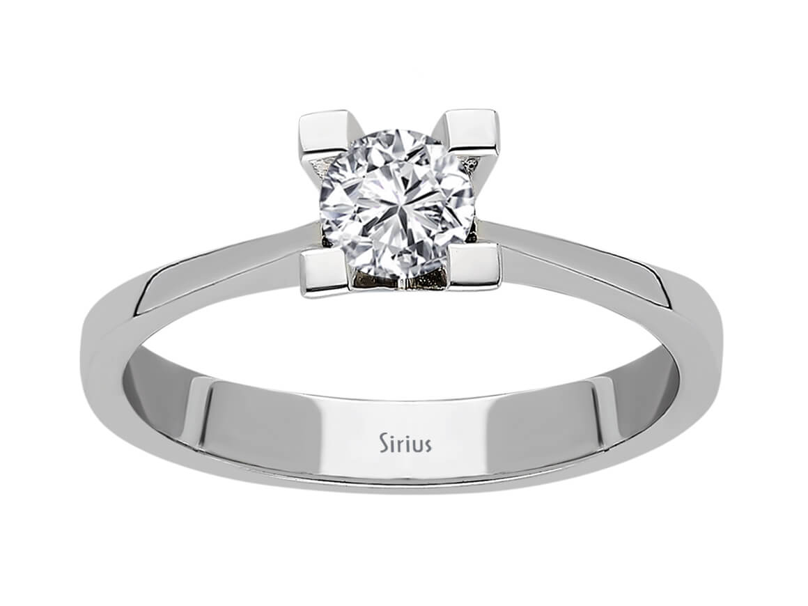 0,45 Karat Diamant Solitär Ring - handgefertigter Diamantschmuck aus Feingold | Sirius Diamant