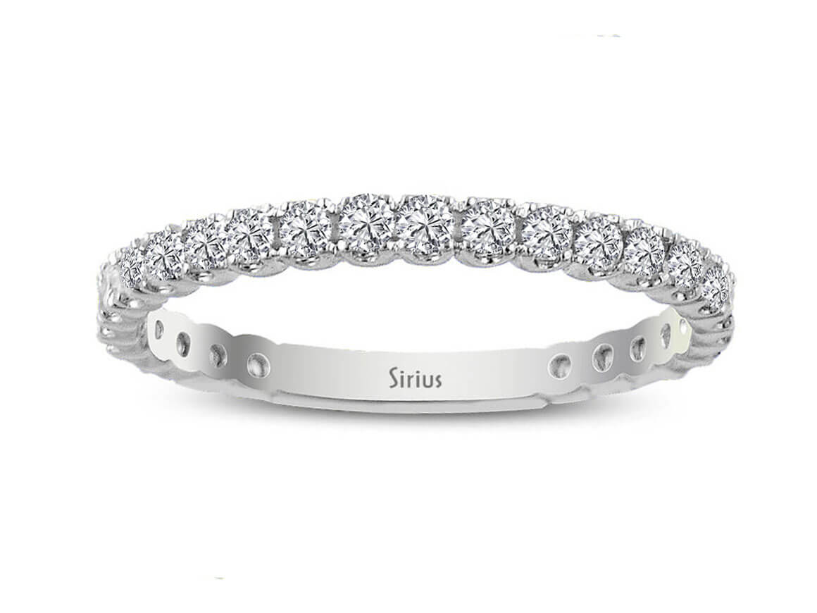 0,50 Karat Diamant rundum Diamantring Allianz - handgefertigter Diamantschmuck aus Feingold | Sirius Diamant