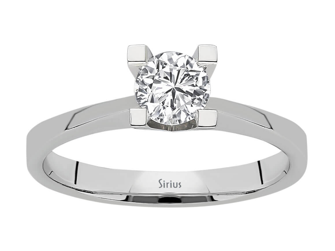 F Color 0.51 Carat Diamond Solitaire Ring