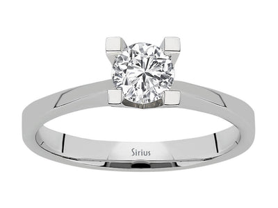 F Color 0.51 Carat Diamond Solitaire Ring