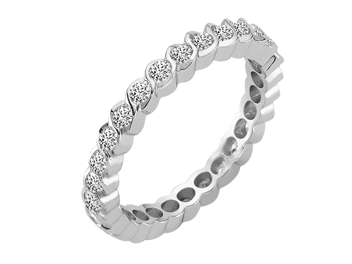 0,64 Karat Diamant rundum Allianz - handgefertigter Diamantschmuck aus Feingold | Sirius Diamant