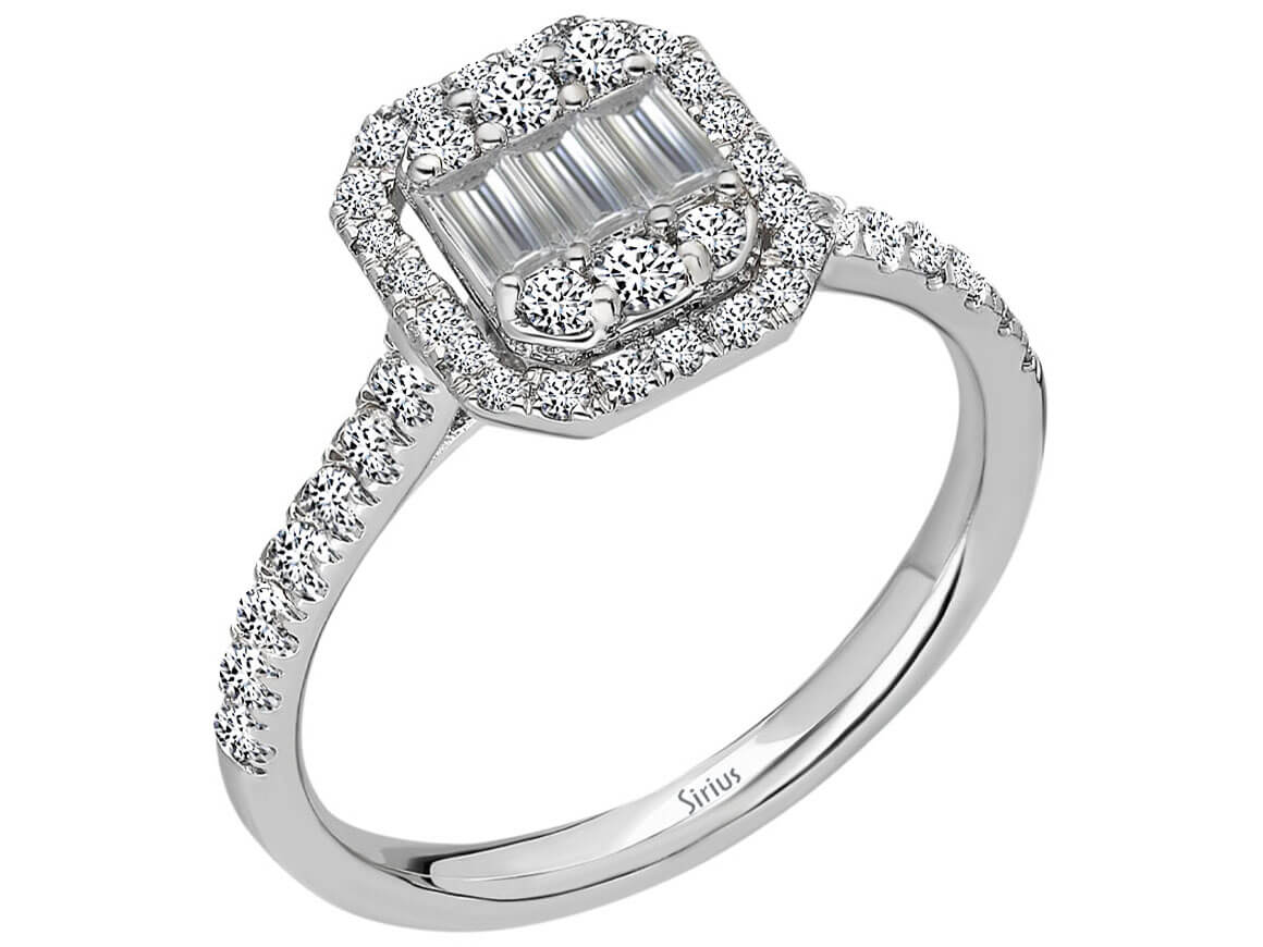 0,70 Carat Baguette Diamant Ring – handgefertigter Diamantschmuck aus Feingold | Sirius Diamant