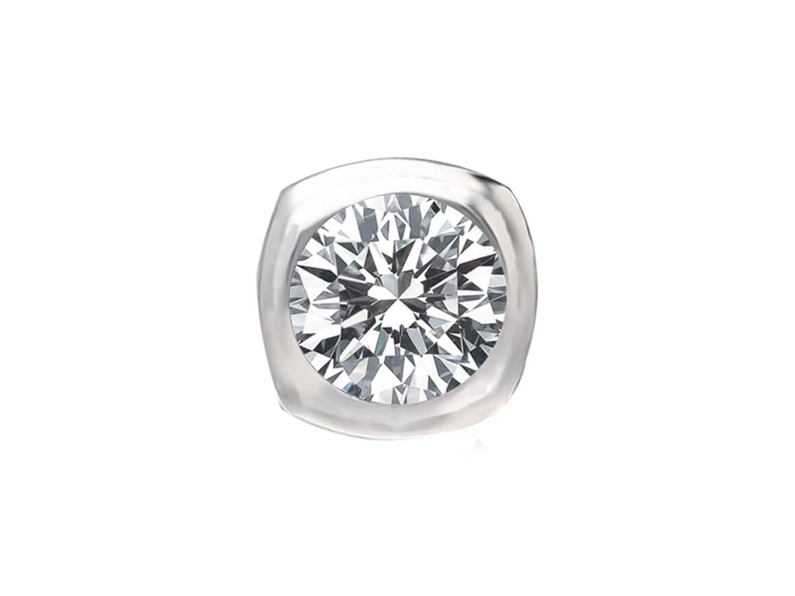 0.70 ct. diamond men's stud earrings in 14k white gold