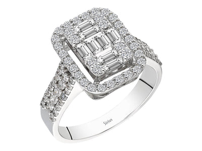 1.13 carat diamond baguette ring