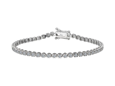 1.80 carat diamond tennis bracelet in 14 K white gold