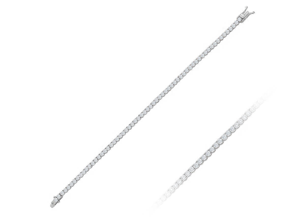 Bracelet tennis en diamant de 4,20 carats