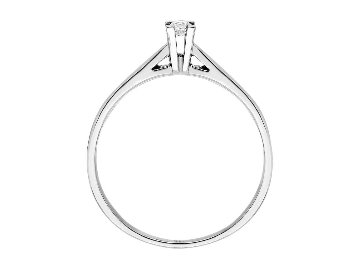 0.05 carat diamond solitaire ring in 18 K