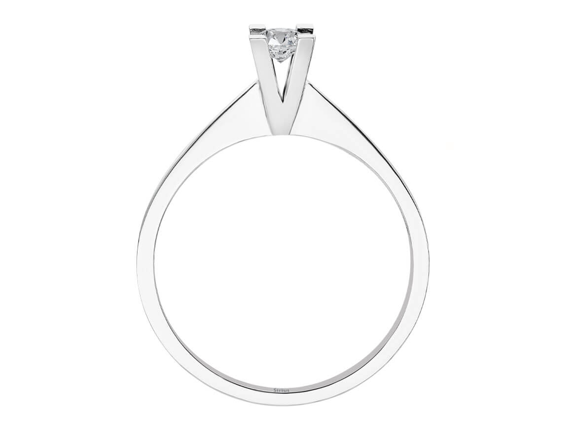 0,15 Karat Diamant Solitär Ring - handgefertigter Diamantschmuck aus Feingold | Sirius Diamant
