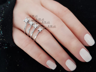 0.15 carat diamond solitaire ring