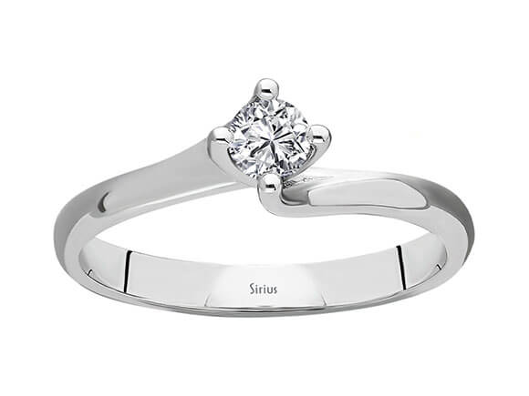 Bague solitaire en diamant de 0,17 carat