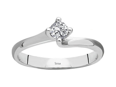 Bague solitaire en diamant de 0,17 carat