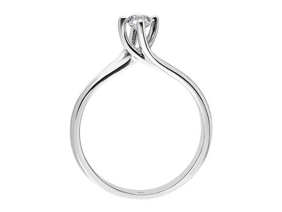 Bague solitaire en diamant de 0,17 carat