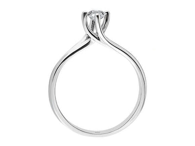 Bague solitaire en diamant de 0,17 carat