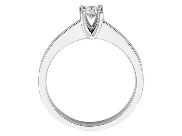 F Farbe 0,20 Carat Diamant Solitär Ring - handgefertigter Diamantschmuck aus Feingold | Sirius Diamant