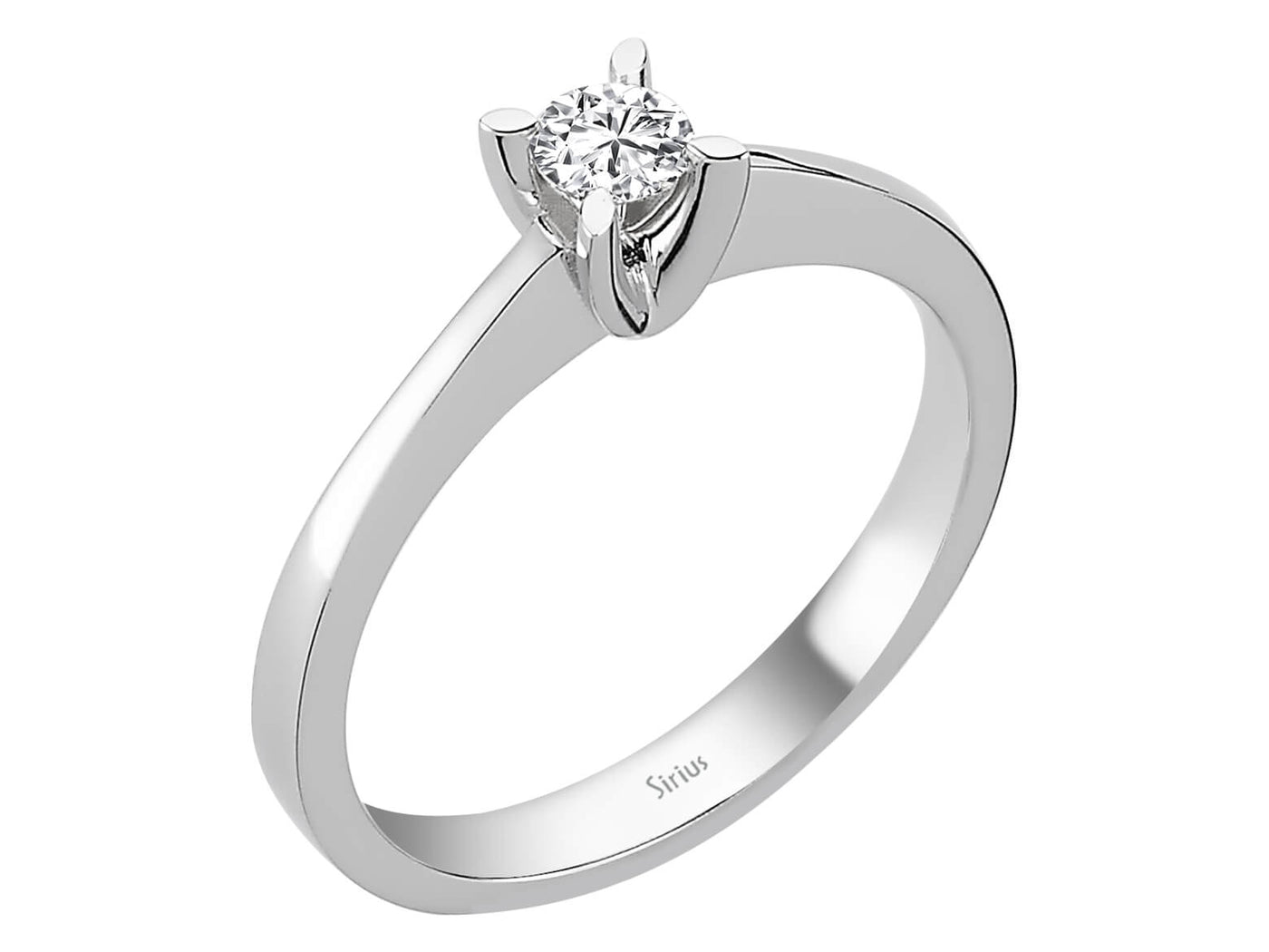 F Color 0.20 Carat Diamond Solitaire Ring