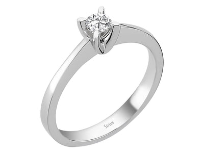 F Color 0.20 Carat Diamond Solitaire Ring