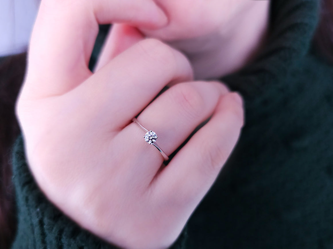 Bague solitaire en diamant de 0,20 carat