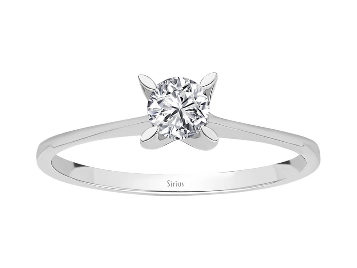 0,24 Karat Diamant Solitaire Ring - handgefertigter Diamantschmuck aus Feingold | Sirius Diamant