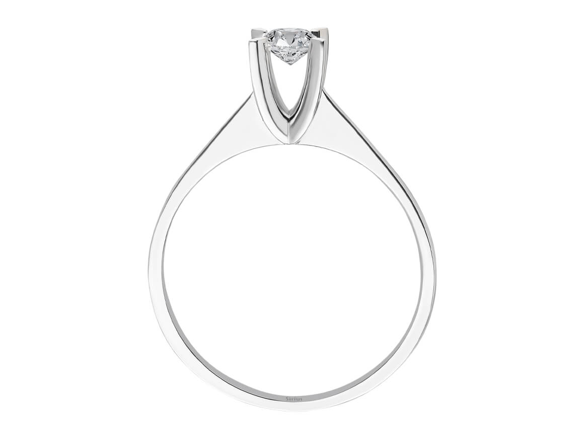 0,24 Karat Diamant Solitaire Ring - handgefertigter Diamantschmuck aus Feingold | Sirius Diamant
