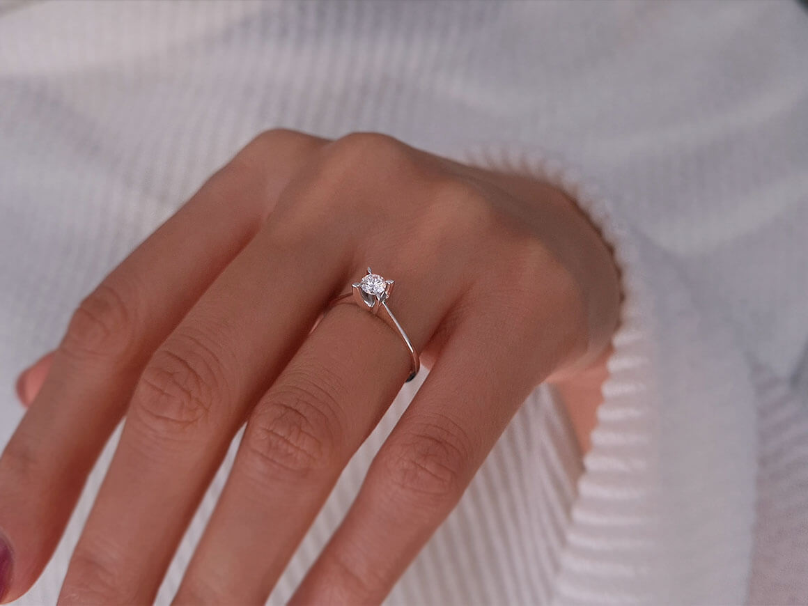 0.24 carat diamond solitaire ring