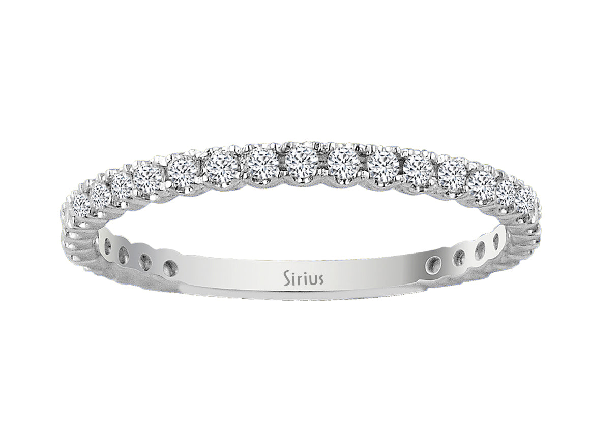 0,26 Karat Diamant rundum Allianz - handgefertigter Diamantschmuck aus Feingold | Sirius Diamant